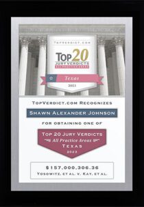 Texas top verdict award